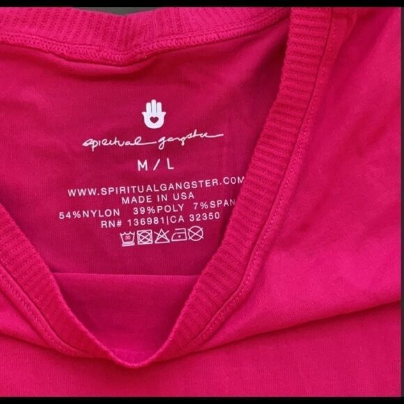 Spiritual Gangster Pink Active Flow tank top - Picture 2 of 3